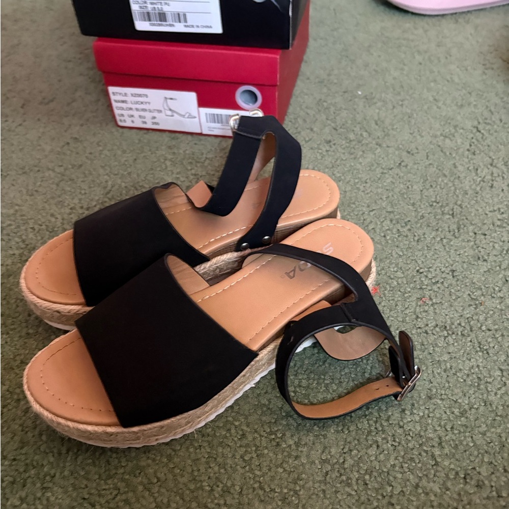 Black Espadrille Sandals